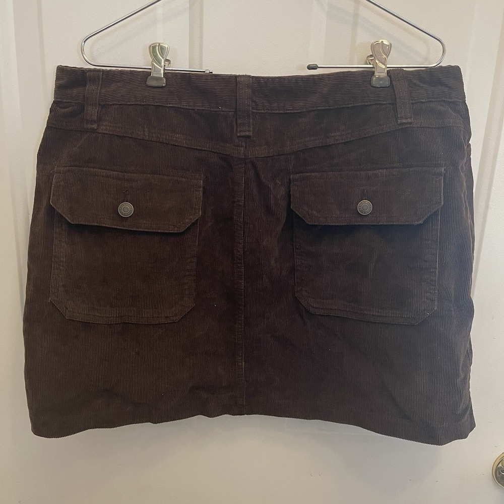 Old Navy Brown Corduroy Cotton Mini Skirt Size 18 Grunge Forestcore Y2K Academia